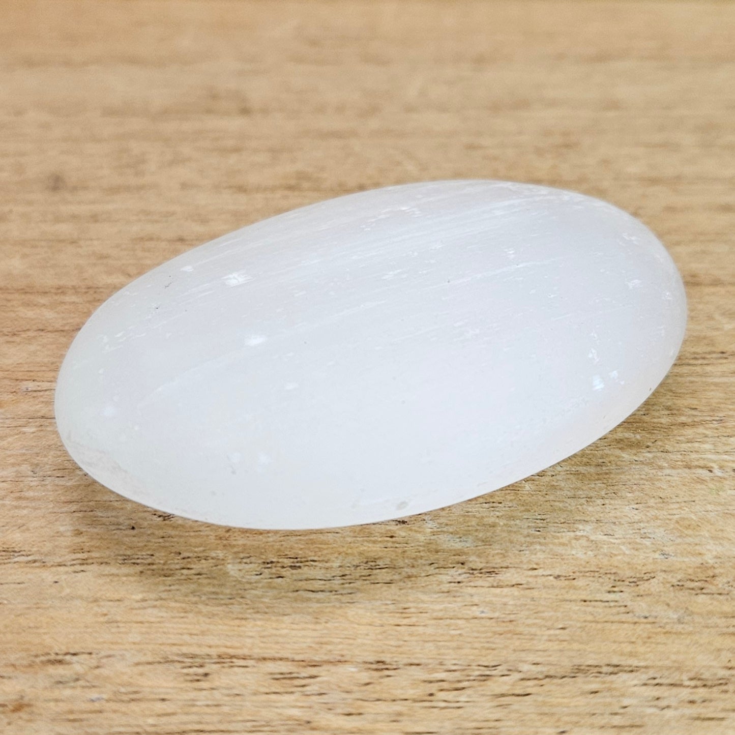 Selenite Palmstone. *Sold Separately*