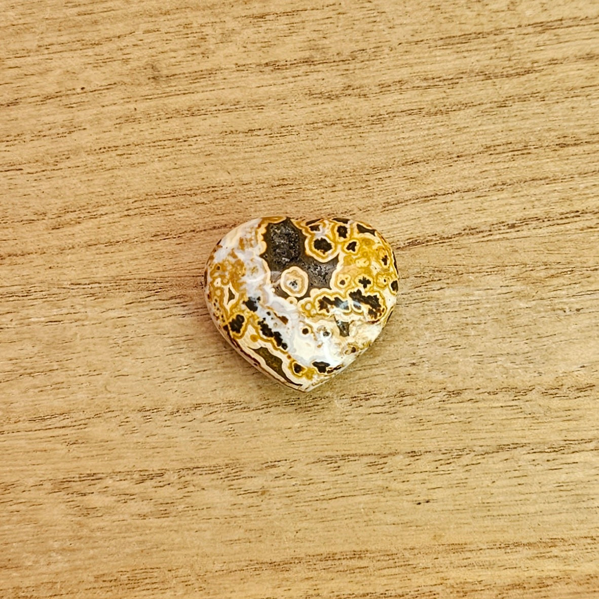 Ocean Jasper Heart Carving.