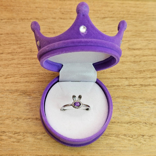 Amethyst Rabbit Adjustable Ring.