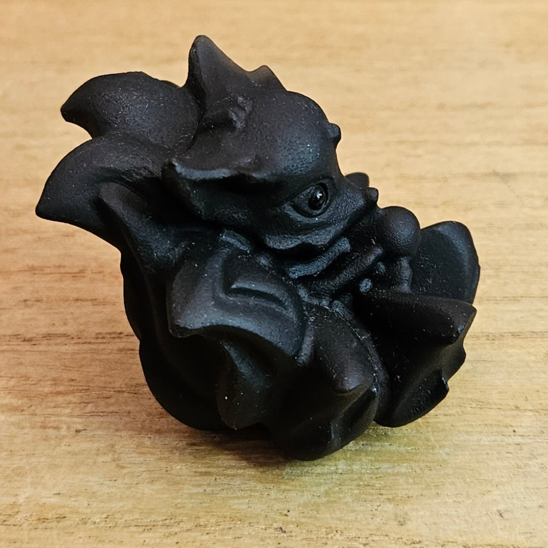 Obsidian Ninetail Fox Carving.