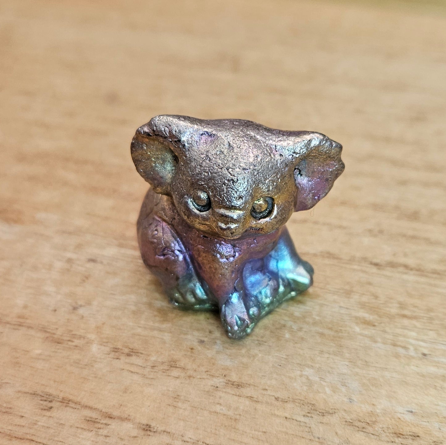 Bismuth Koala Smelted Carving.