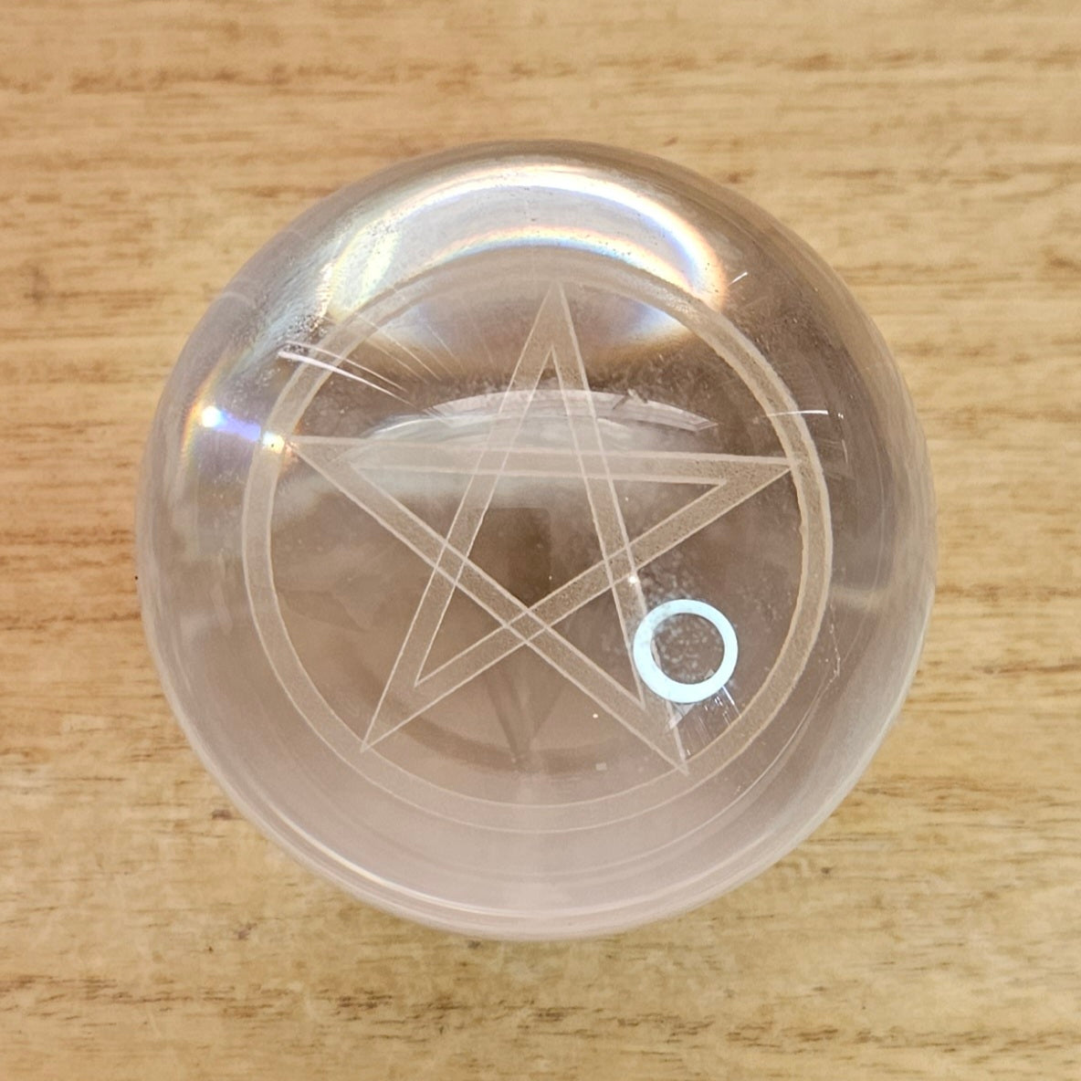 Pentagram Glass Sphere.
