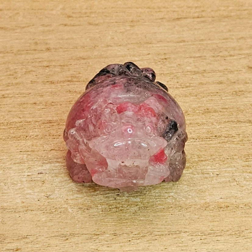 Ice Rhodanite LongGui Carving.